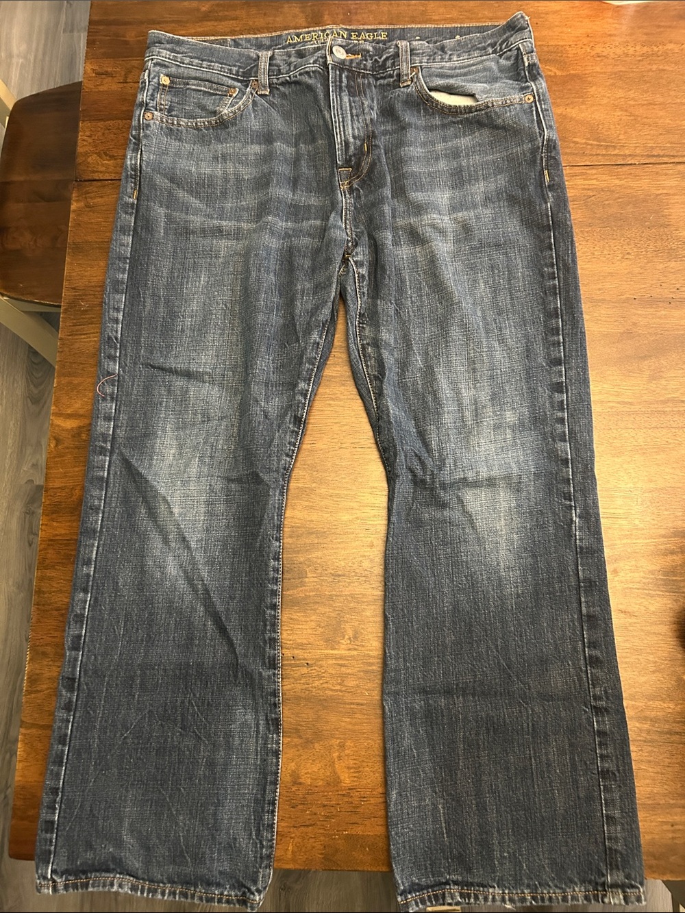 American Eagle Outfitters Men’s Dark Blue Bootcut Jeans